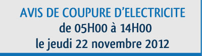 avis de coupure d'électricité
